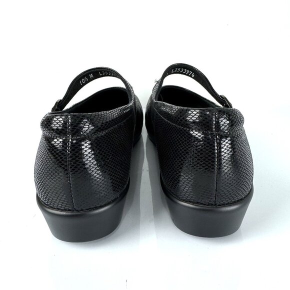 SAS Tripad Shoes Womens 10.5 M Black Maria Snake Print Buckle Mary Jane Comfort - Picture 5 of 11